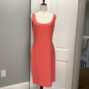 Céline CELINE Sleeveless Sheath Dress PENCIL DRESS Size M Coral